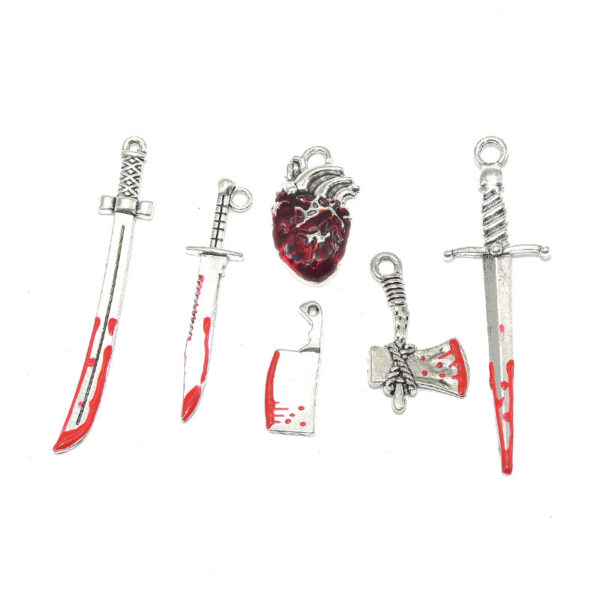 oly-d8bc24224632d95588683da3f106b12d Wholesale Gothic style simulation sword axe heart organ dripping Doll Accessories