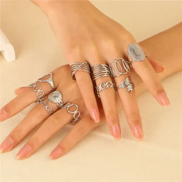 Wholesale 304 Stainless Steel Flower Ion Plating (IP) K Gold Plated Silver Plated IG Style Waterproof Non Tarnish Surgical Steel Hollow Out Open Rings
