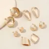 Wholesale 1 Pair Elegant C Shape Heart Shape Polishing Plating Copper 18k Gold Plated White Gold Plated Ear Studs