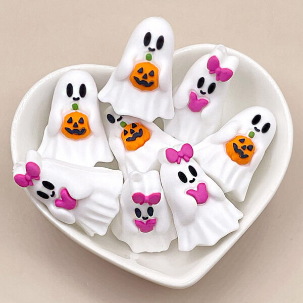 oly-d8c2214d19ed9f514f9d186129c62ece Wholesale Cross-border Hot Halloween New Food Grade 3D Silicone Molar Beads Insert Focus Beads