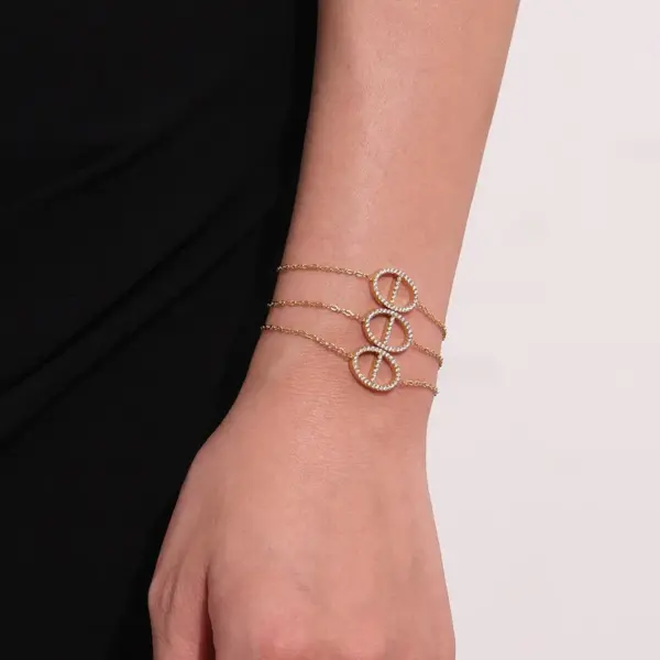 Wholesale Stainless Steel Zirconia Nose Ring Necklace Bracelet Earrings Jewelry Set Elegant Luxury Party Jewelry For Women