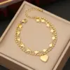 Wholesale Fashion Heart Shape Stainless Steel Pearl Plating Inlay Zircon Bracelets Earrings Necklace