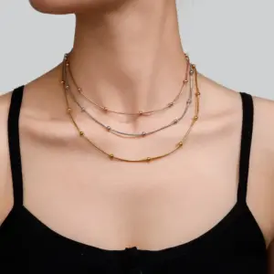 Three-Layer Three-Color Ball Bead Chain