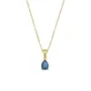 Wholesale PVD Coated Real Gold Plated 18K Gold Water Droplets 304 Stainless Steel Fashion Waterproof Non Tarnish 304 Stainless Steel Pendant Necklace