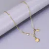 304 Stainless Steel Starfish Shell PVD Coated Zircon 18K Real Gold Plated Marine Style Simple Style Waterproof Non Tarnish Inlay Cable Chain Gold Multi Charms Necklace