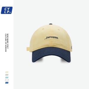 perve color matching baseball cap-goose yellow / Adjustable