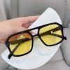 Wholesale 2024 New Box Double Beam Sunglasses Korean Retro Large Frame Aviator Glasses Chaohai Sunglasses