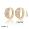 Wholesale 1 Pair Simple Style Shiny Geometric Inlay Copper Zircon Gold Plated Earrings