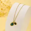 Wholesale PVD Coated Real Gold Plated 18K Gold Geometric Titanium Steel Elegant Waterproof Non Tarnish 304 Stainless Steel Pendant Necklace