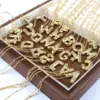 Wholesale Simple Style Classic Style Letter Copper 18k Gold Plated Pendant Necklace In Bulk