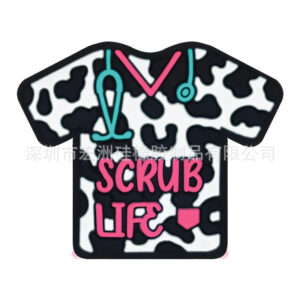 1#Leopard print nurse uniform white / An