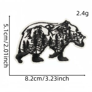 Scenery bear cloth sticker 6#