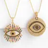 Wholesale Copper Inlaid Zircon Devil'S Eye Copper Necklaces