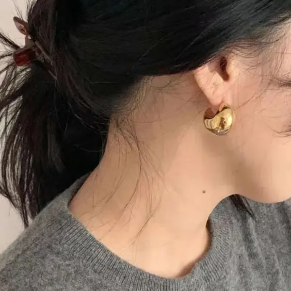 Wholesale 1 Pair Simple Style Geometric Stainless Steel Metal Ear Studs