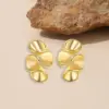 Wholesale 1 Pair Elegant Simple Style Printing Solid Color 304 Stainless Steel Ear Studs