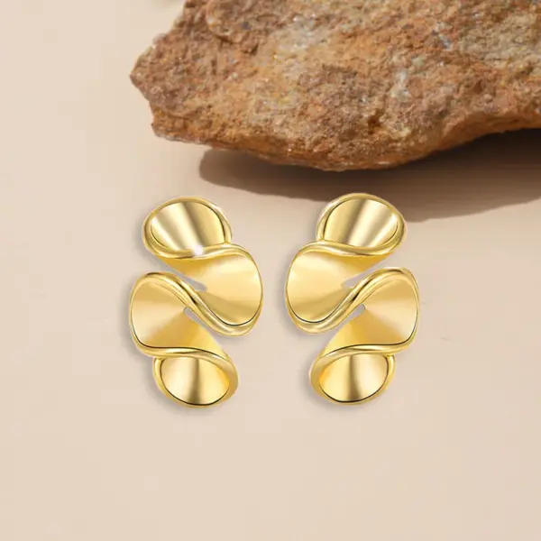 Wholesale 1 Pair Elegant Simple Style Printing Solid Color 304 Stainless Steel Ear Studs