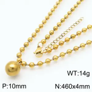 10mm Gold Necklace KN234405-Z