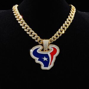 Wholesale Hip-hop diamond red and blue oil drop pendant necklace Cuban chain