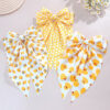 oly-d95b78ae137739d1d83bf6c6b89b90ca Wholesale Cartoon Little Yellow Duck Print Double-Layer Bow Spring Clip Long Ribbon Hairpin Back of the Head Top Clip Cute Hair Accessory