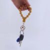 Wholesale New Cartoon silicone rainbow pendant creative DIY bright silicone beaded keychain key ring jewelry