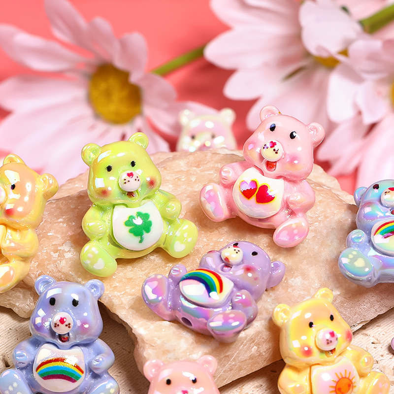 Wholesale Creative cartoon rainbow vertical hole beads OLY Exclusive