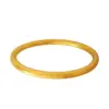 Wholesale PVD Coated Real Gold Plated 18K Gold Solid Color 304 Stainless Steel Fashion Waterproof Non Tarnish 304 Stainless Steel Bangle