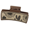 10-5 square PU leather cactus deep coffee