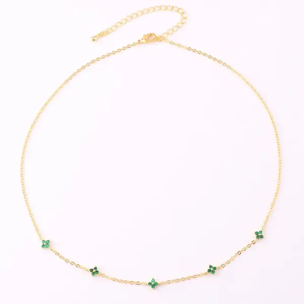 Wholesale Casual Sweet Geometric Copper Zircon Necklace In Bulk