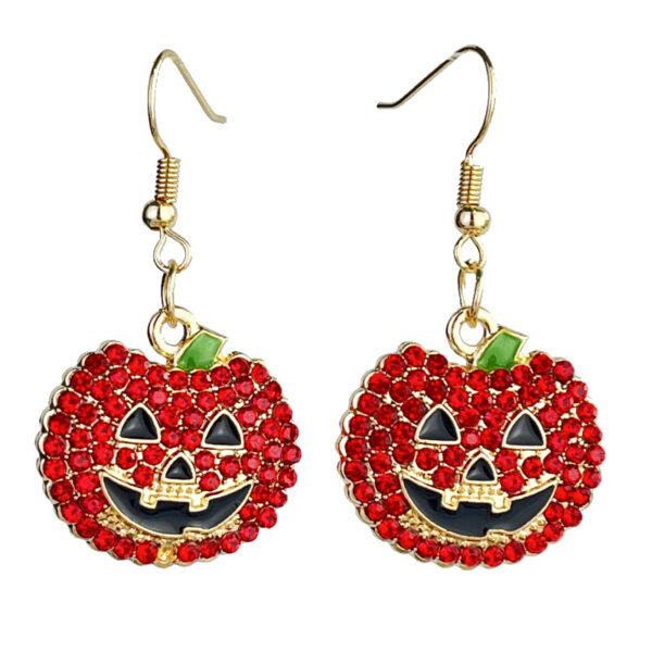 Wholesale Halloween Pumpkin Ghost Diamond Earrings