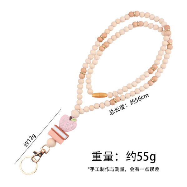 Wholesale Amazon Hot Selling Handmade Beaded Books Daisy Lanyard Necklace Gongpao Keychain Lanyard