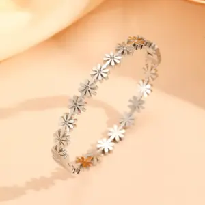 Steel Chrysanthemum Bracelet