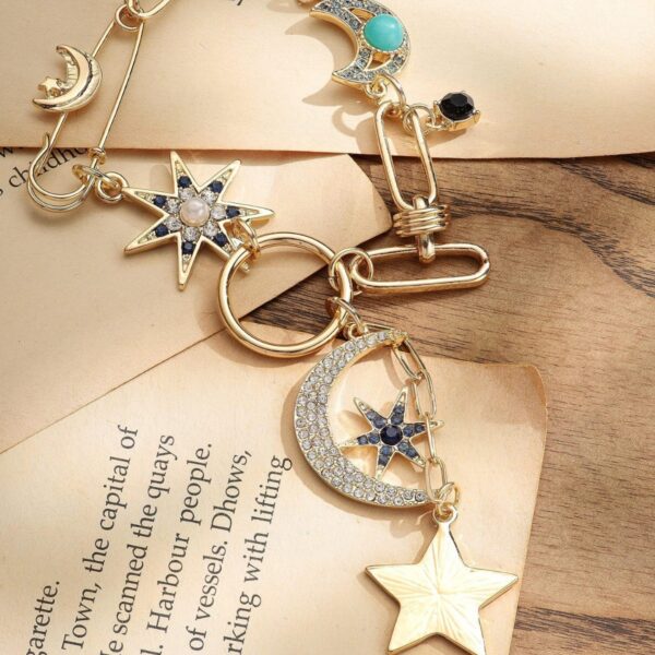 oly-d983f5807d75595d0023ee3d744bcb98 Wholesale Punk-style hip-hop fashion star and moon necklace