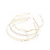 oly-d98603a3122a7e2eac4961eb91e72899 Wholesale European and American metal wave thin headband gold Women's thin simple all-match practical bangs headband out fashion headband