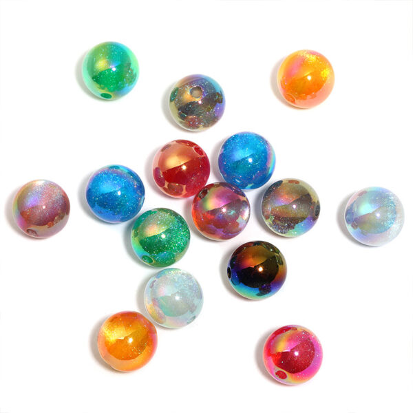 Wholesale 16mm translucent, finely shimmering galaxy beads, stylish and simple cat's eye beaded bracelet