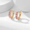 Wholesale 1 Pair Original Design Geometric Copper Zircon Earrings