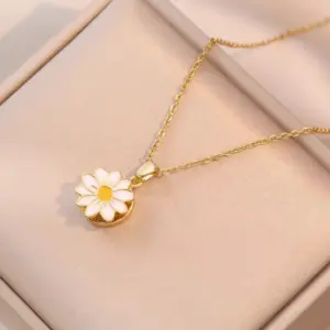 X0356 SUNFLOWER Rotating Necklace