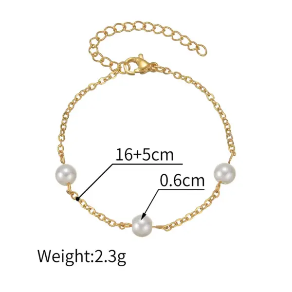 PVD Coated Real Gold Plated 18K Gold Geometric 304 Stainless Steel Elegant Cute Streetwear Waterproof Non Tarnish 304 Stainless Steel Bracelets