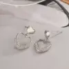 Wholesale 1 Pair Simple Style Commute Heart Shape Plating Inlay Copper Pearl Zircon 18k Gold Plated Earrings