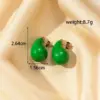 Wholesale PVD Coated Water Droplets 304 Stainless Steel French Style Simple Style Classic Style Waterproof Non Tarnish Ear Studs