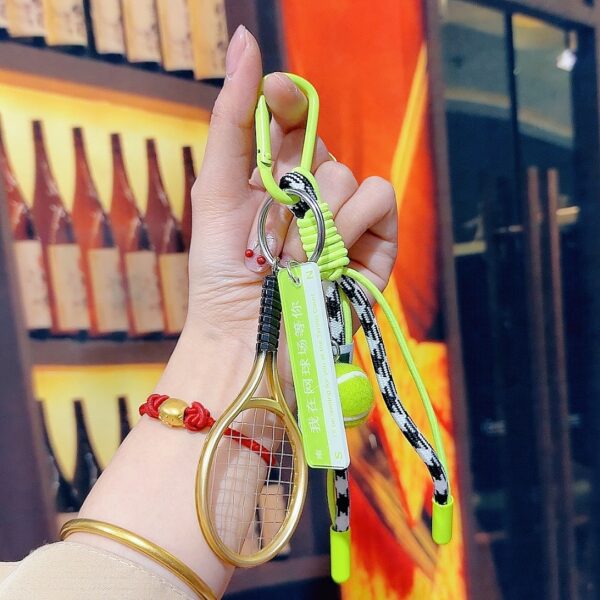 Wholesale Tennis Keychain Sports Series Bag Pendant Woven Rope