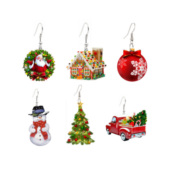 oly-d99e38754d66e8e10b89eb9fdec5752a Wholesale Santa Claus Candy House Earrings