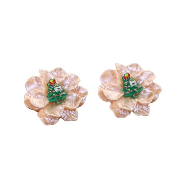 oly-d9a7fe7684d4b296bf6ee6820d19c389 Wholesale Flower Christmas Tree Earrings