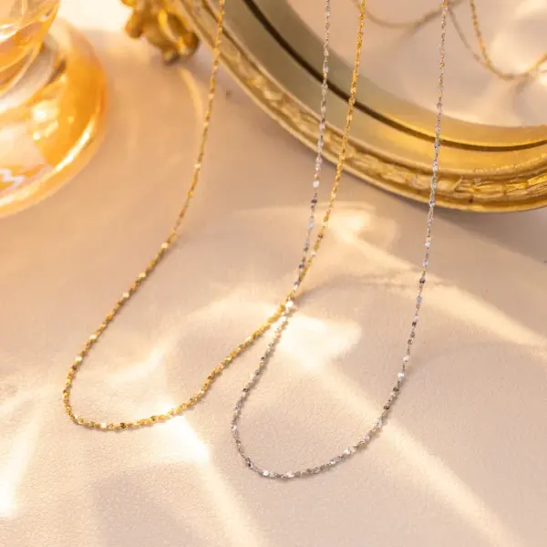 Wholesale Fashionable Titanium Steel Basic Chain Necklace Women's Simple Luxury Stainless Steel Chain Accessory Set Collection