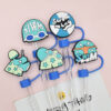 Wholesale Random 10pcs 10MM swimming dust plug straw hat creative DIY cup straw accessories