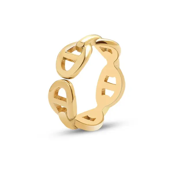 Wholesale PVD Coated Real Gold Plated 18K Gold Geometric 304 Stainless Steel Fashion Waterproof Non Tarnish