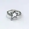 Wholesale Heart Shape Titanium Steel Simple Style Open Rings Rings