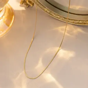 0.8mm-S Chain 40+5cm-gold / A Bundle of One Hundred Pieces Without Packaging