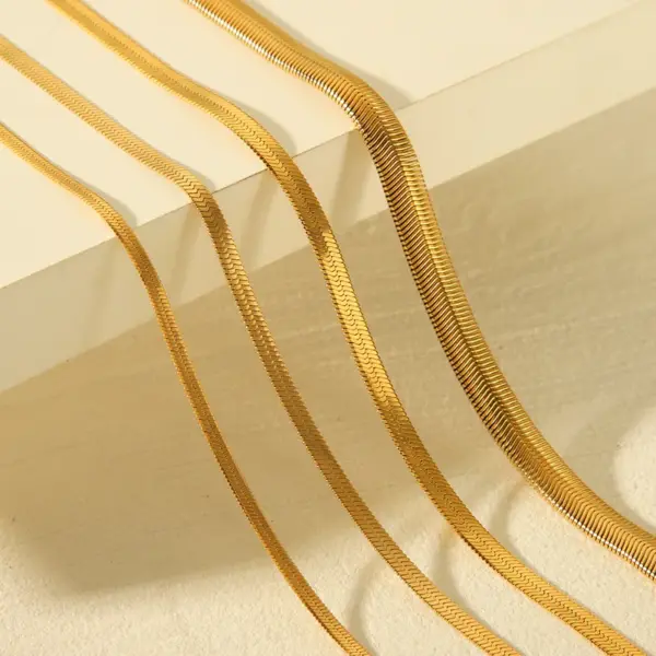 Wholesale Jewelry Basic Simple Style Commute Solid Color 304 Stainless Steel 18K Gold Plated Plating Necklace