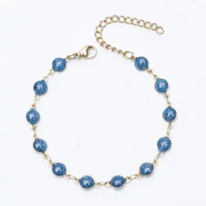 Gold + Blue / Necklace 40 5cm