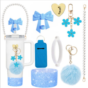 New 8-piece set in blue (excluding cups and straws)